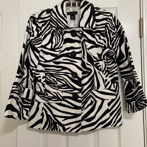 Zebra print short jacket/blazer